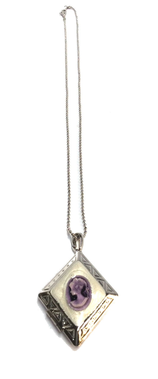 Cameo Locket Necklace #22-1117PP