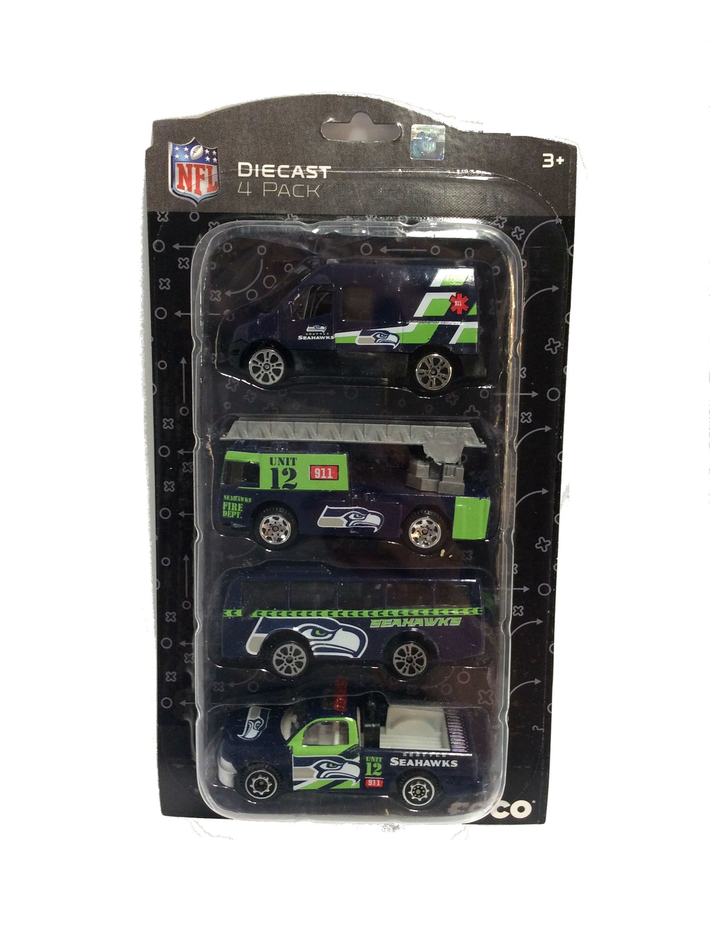 Seahawks 4 Car Toys Pack #23-566254