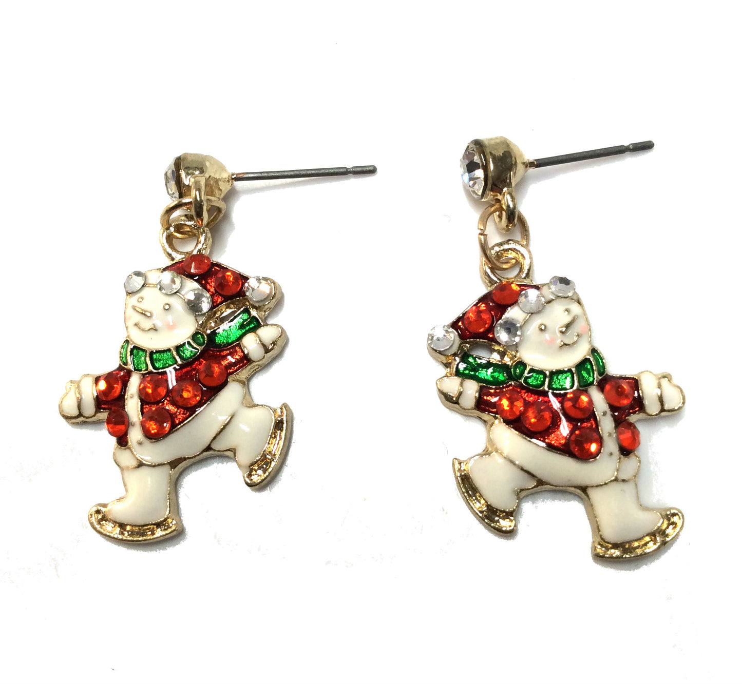 Christmas Snowman Post Earring #28-11260