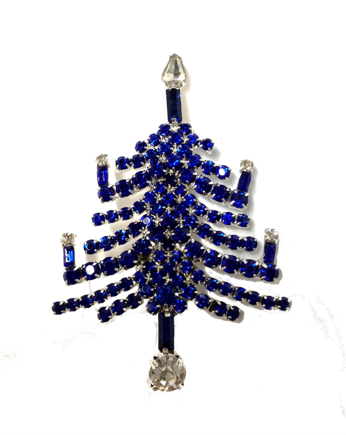 Blue crystal Christmas tree Pin #28-4563