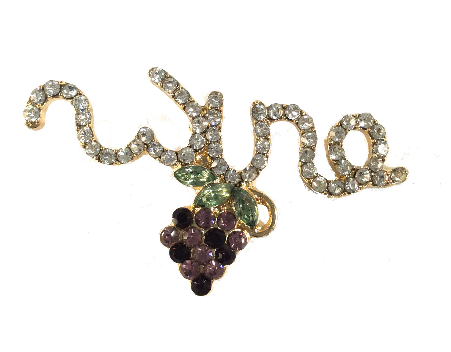 "Wine" with Grape Tack Pin#66-54121GD