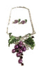 Grape Necklace and Earrings Set #28-11035