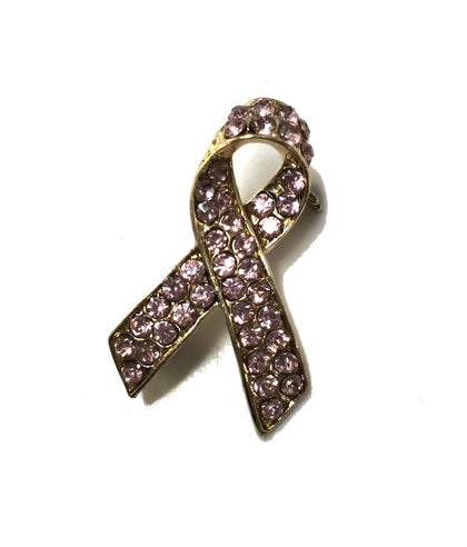 Breast Cancer Awareness Pink Ribbon Pin #28-11005GOLD