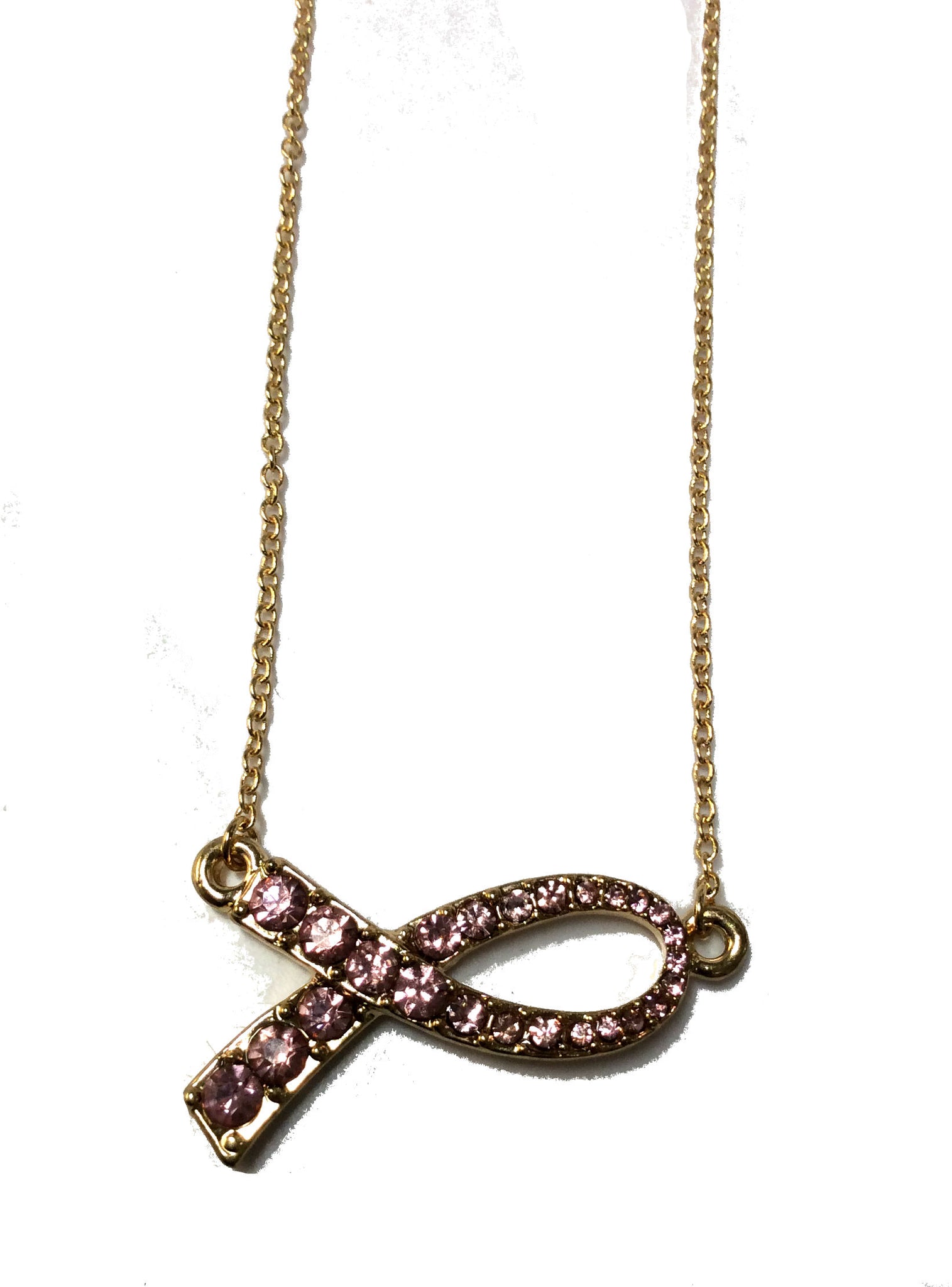 Pink Ribbon Necklaces #12-13595GD