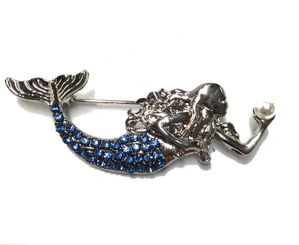 Mermaid with Tiny Pearl Pin #28-11070BL