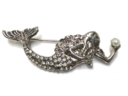 Mermaid with Tiny Pearl Pin #28-11070CL