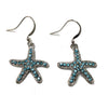 Starfish Earrings #28-111051AQ (Aqua)