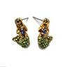 Mermaid Post Earrings #38-2970PE (Peridot Green)