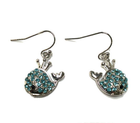 Whale Earrings #27-648AQ (Aqua)