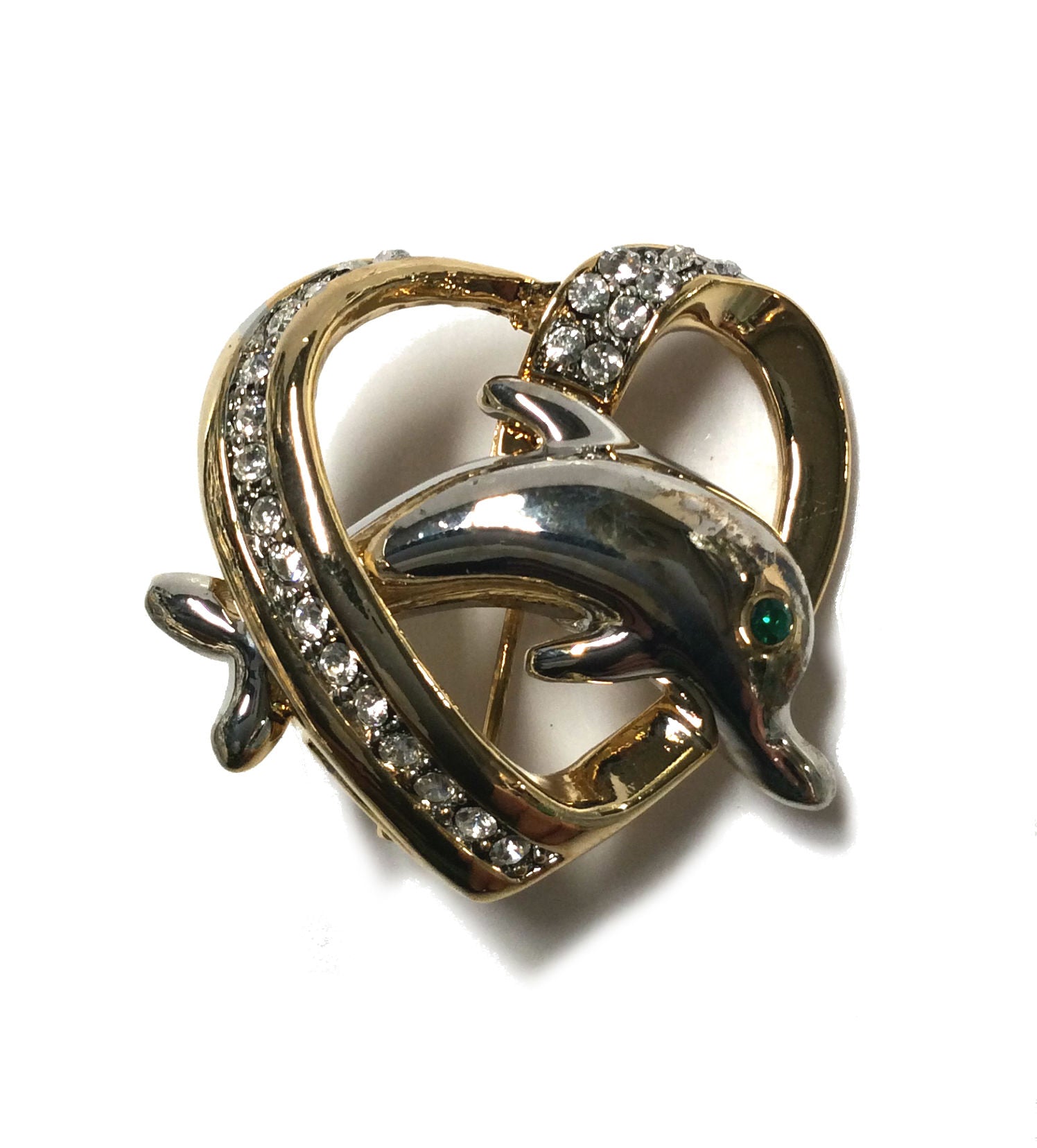 Heart with Dolphin Pin#38-596