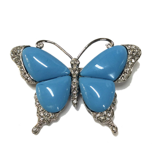Opaque Blue Butterfly Pin#66-11914