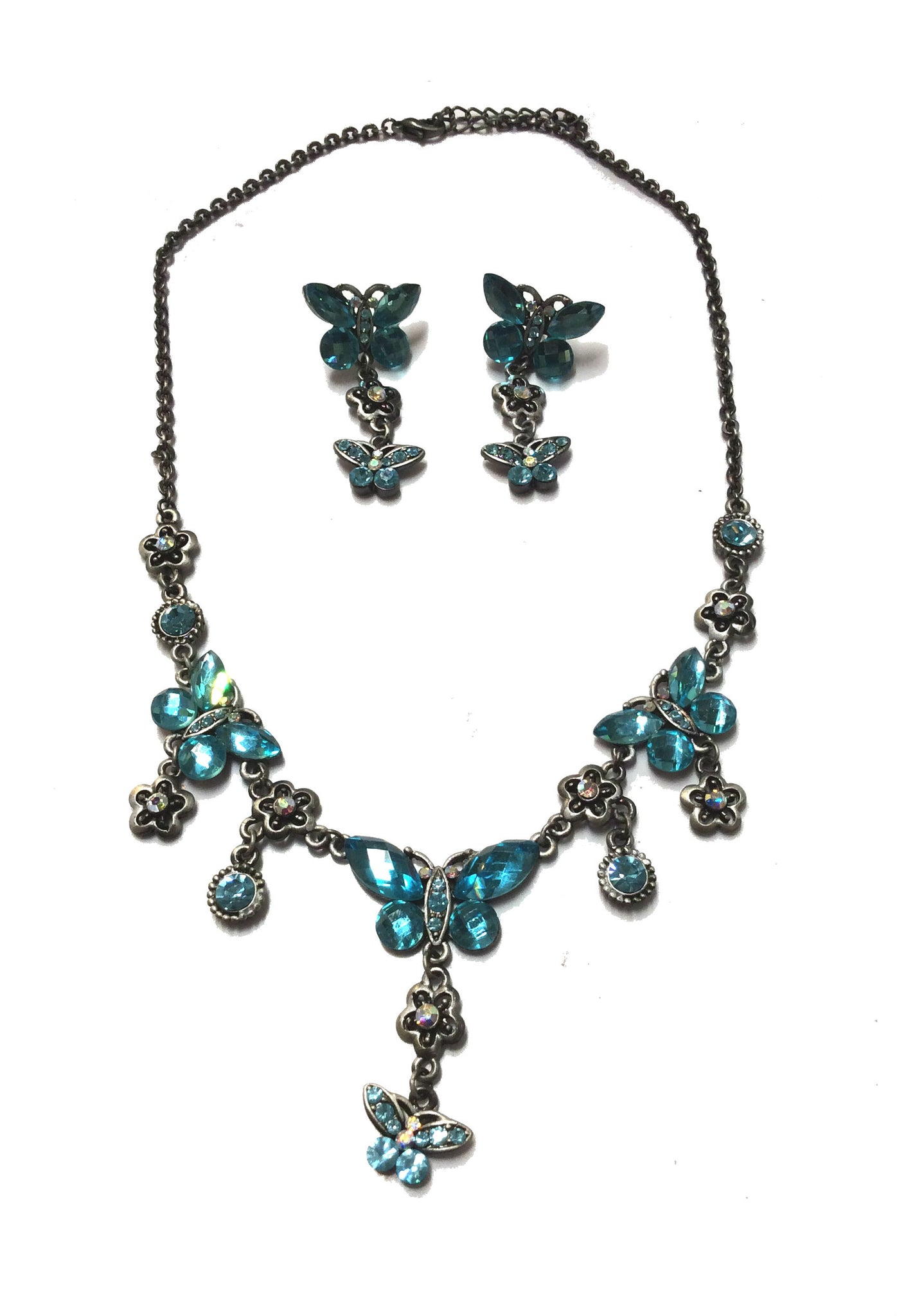 Butterfly Necklace Earring Set #68-96025 TL
