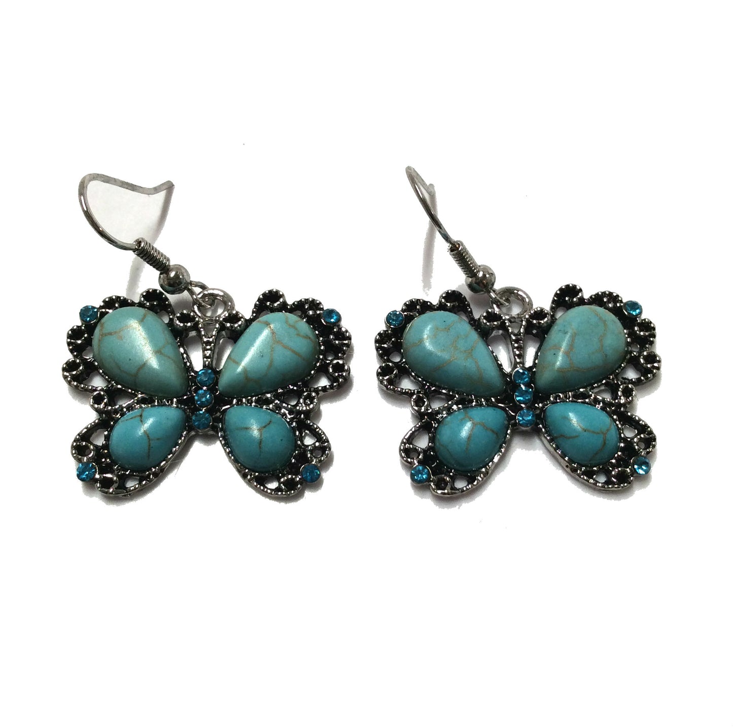 Turquoise Butterfly Earrings#19-150158