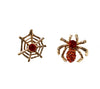 Halloween Spider & Web Post Earrings #12-23550OR