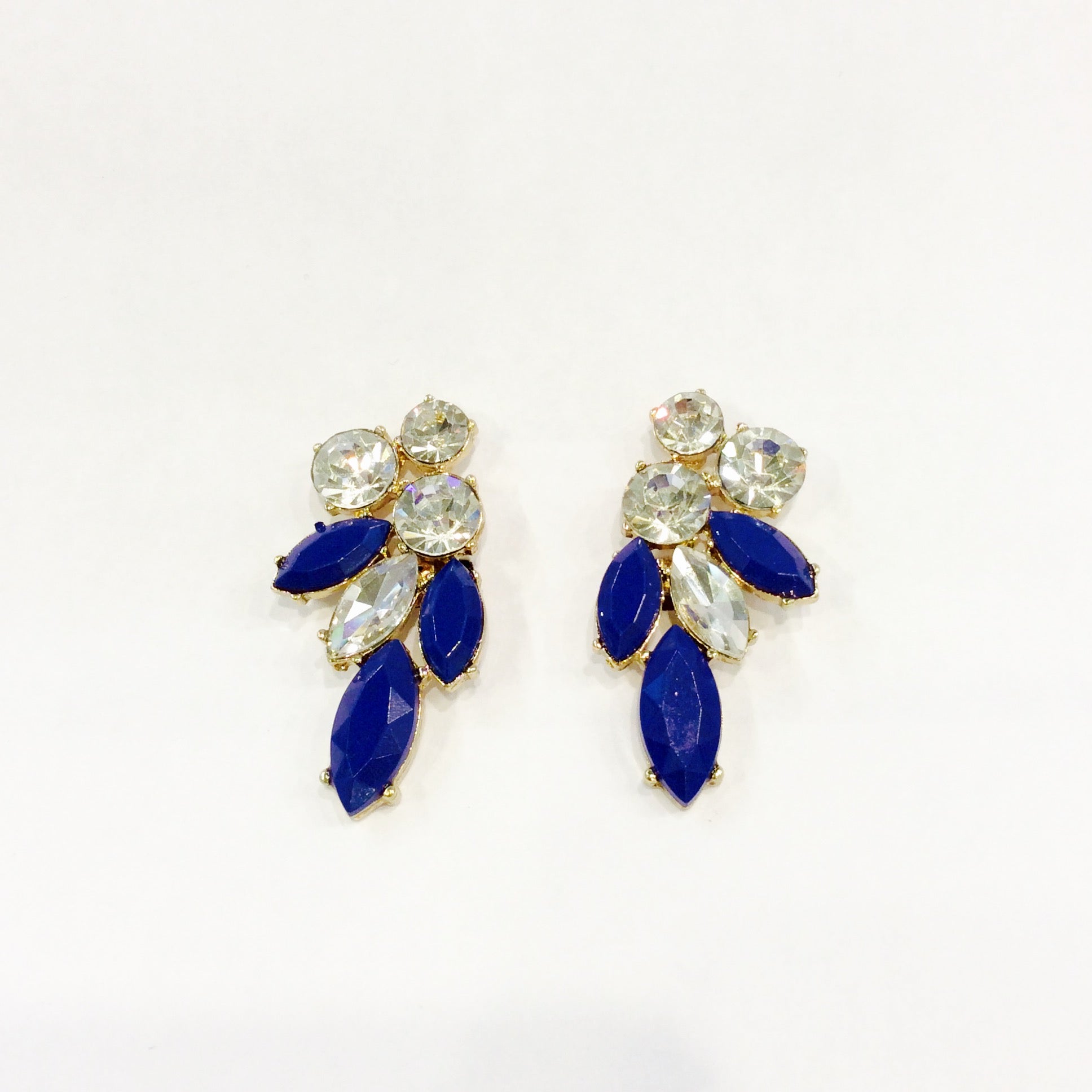 Marquise Clip Earrings#12-23733BL