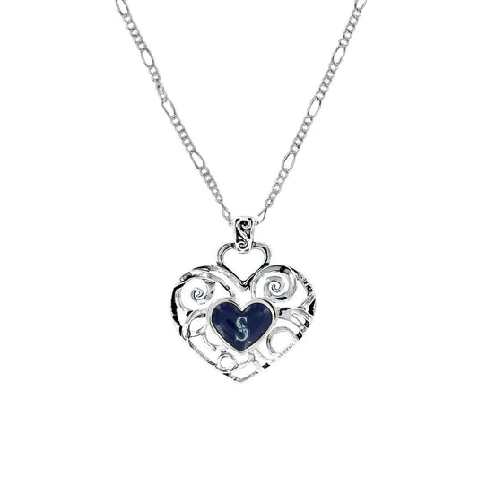 Mariners Swirl Heart Necklace #94-78263