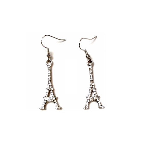 Eiffel Tower Earrings #28-11175S (Silver)