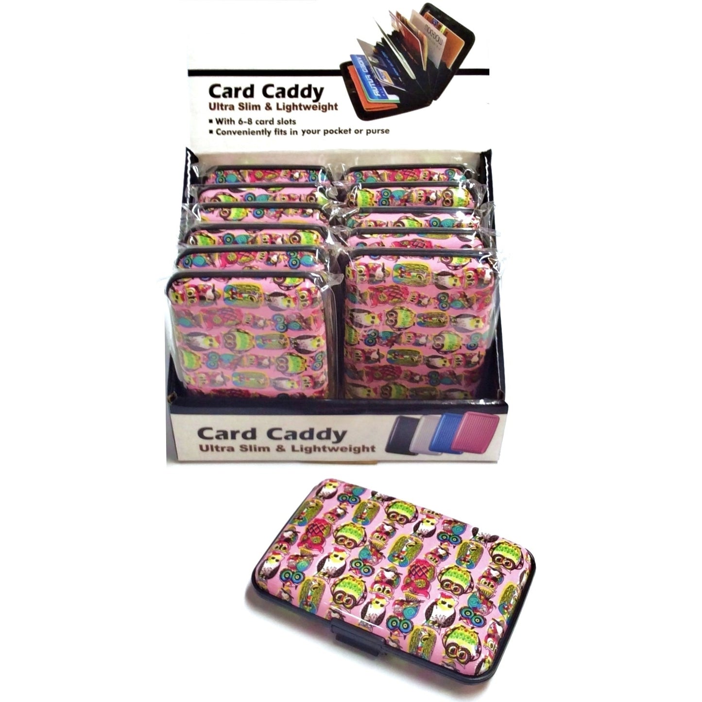 Aluminum Wallets: Case of 12 #65-3261PO (Pink Owl)