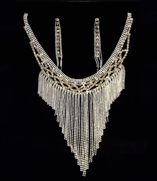 Rhinestone Necklace  and Earring Set#66-14111