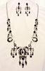 Rhinestone Necklace and Earrings Set #66-23092