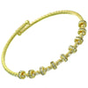 Rondelle Rhinestone Wire Bracelet #12-82365GD