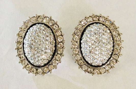 ROUND CRYSTAL STONES EARRING #12-22281CAL
