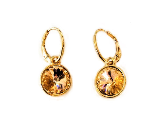Round CRYSTAL STONES EARRING #12-41849PE