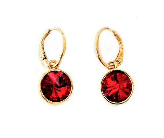 Round CRYSTAL STONES EARRING #12-41849SI