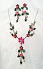 Small Flower Necklace and Earrings Set#28-11161