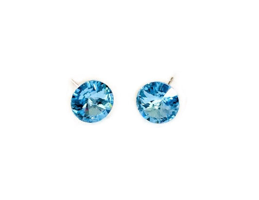 Small Round CRYSTAL STONES EARRING #12-575AQ