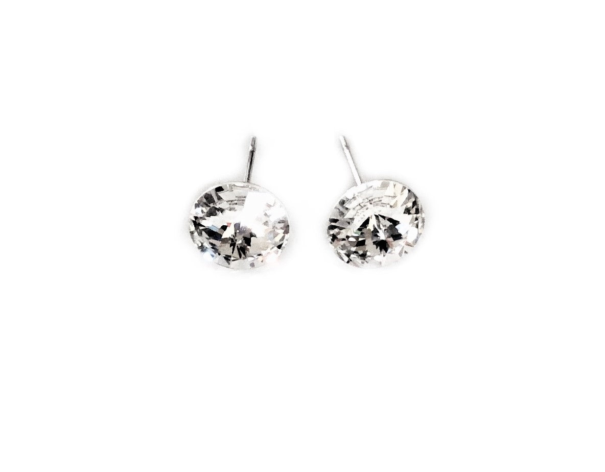 Small Round CRYSTAL STONES EARRING #12-575CL