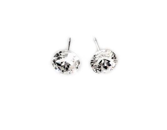 Small Round CRYSTAL STONES EARRING #12-575CL