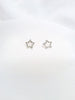 Small Star Outline Post Earrings#33-20642AB