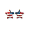 Flag Star Post Earrings #19-140052