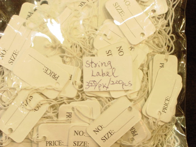 Pack of 200 string labels – Chung Lian Trades Seattle