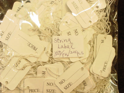 Pack of 200 string labels