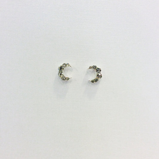 Tiny Half Moon Post Earrings#33-25704