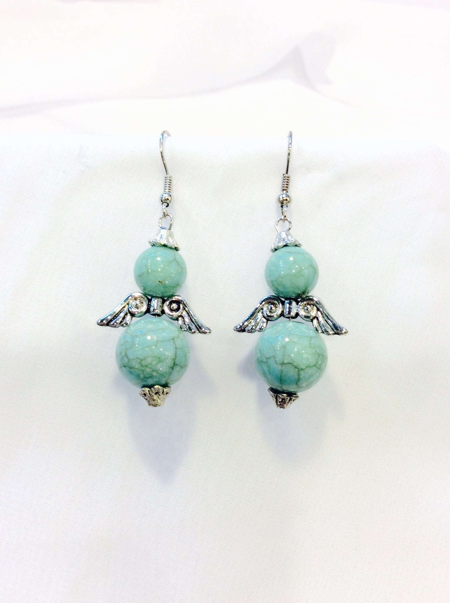 Turquoise Angel Earrings#19-404207
