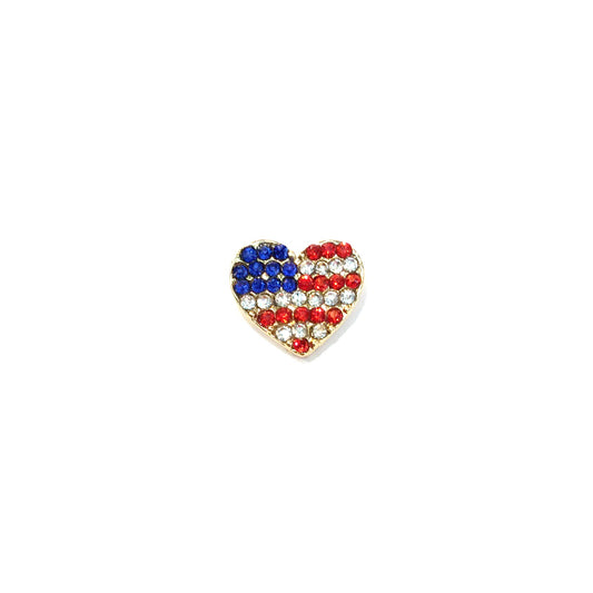 US Flag Heart Tack Pin #28-1128G